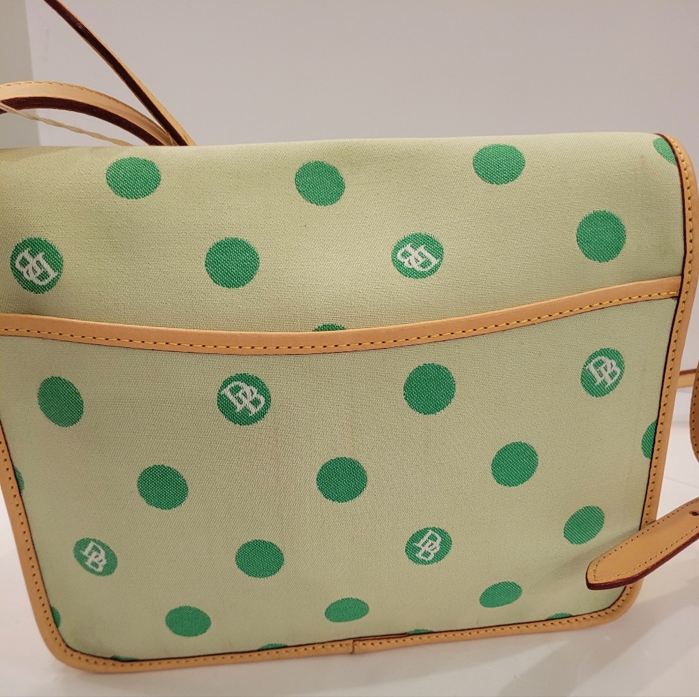 Dooney & Bourke Vintage East/West Flap  Green Mini Bubbles USA - Picture 13 of 14